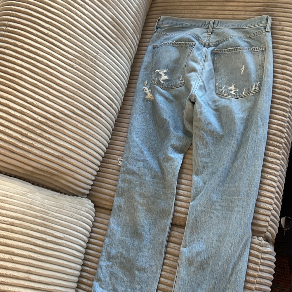 AGOLDE Distressed Straight Leg Jeans